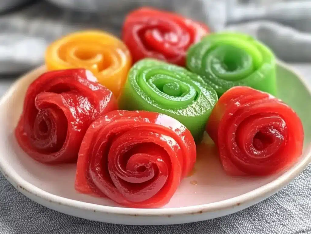 colorful jello rolls are being held up in front of the camera with text overlay that reads jello roll tips