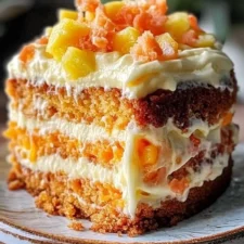 Pineapple Carrot Cream Cake : Moist &amp; Tropical -image