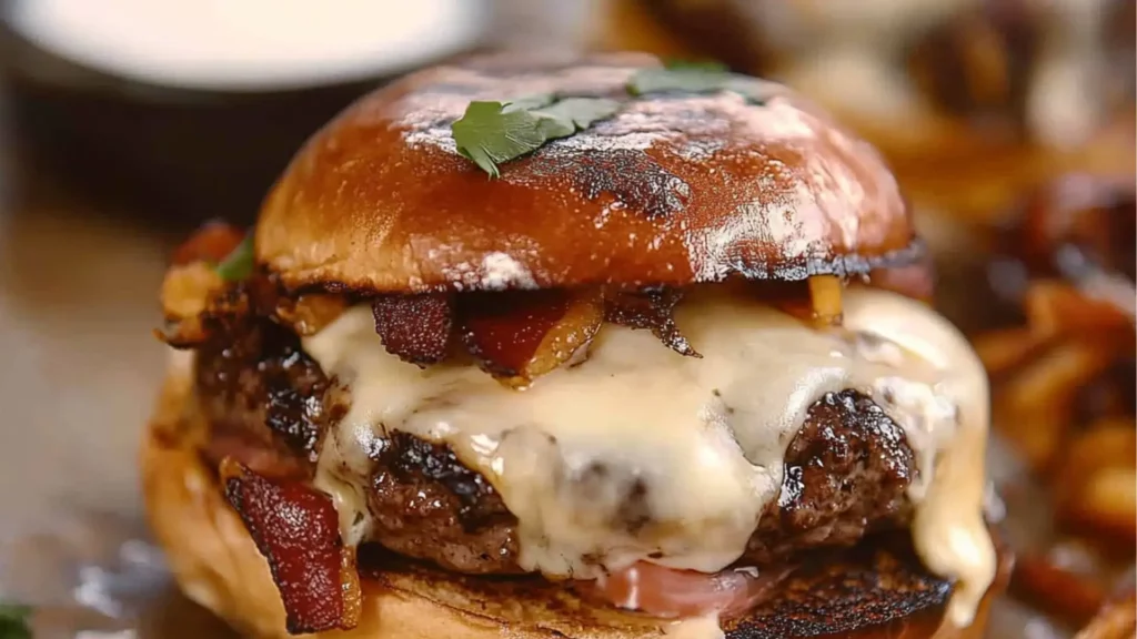 there are two burgers with onions on them and the words, irish pub burgers