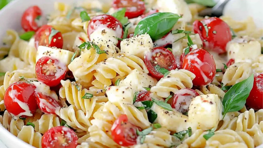 Image for Creamy Caprese Pasta Salad