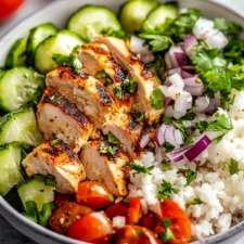 Healthy Greek Chicken Bowl : A Fresh Mediterranean Meal-image