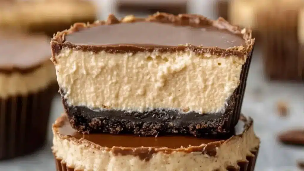 No Bake Peanut Butter Cottage Cheese Cheesecake Cups