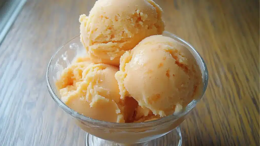 3 ingredient peach sorbet recipe
