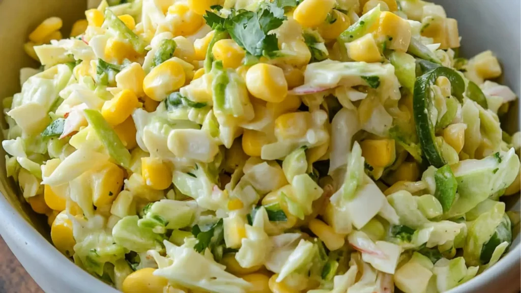 there's coleslaw in the bowl