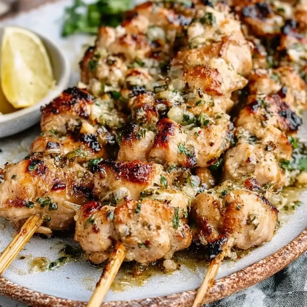 Garlic Parmesan Chicken Kebabs