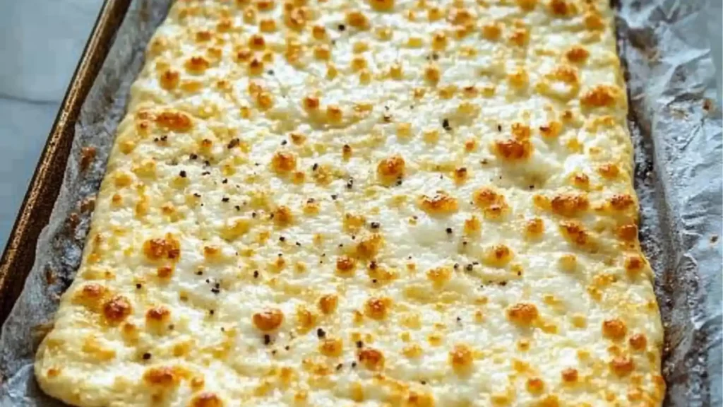two cheese flatbreads on parchment paper with the words virtual cottage cheese flatbread