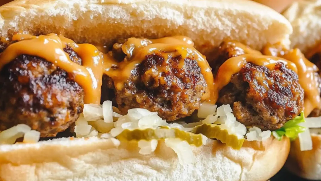 two hot dogs covered in cheese and meat