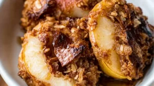 two plates filled with different types of food and the words air fryer apples so addictive