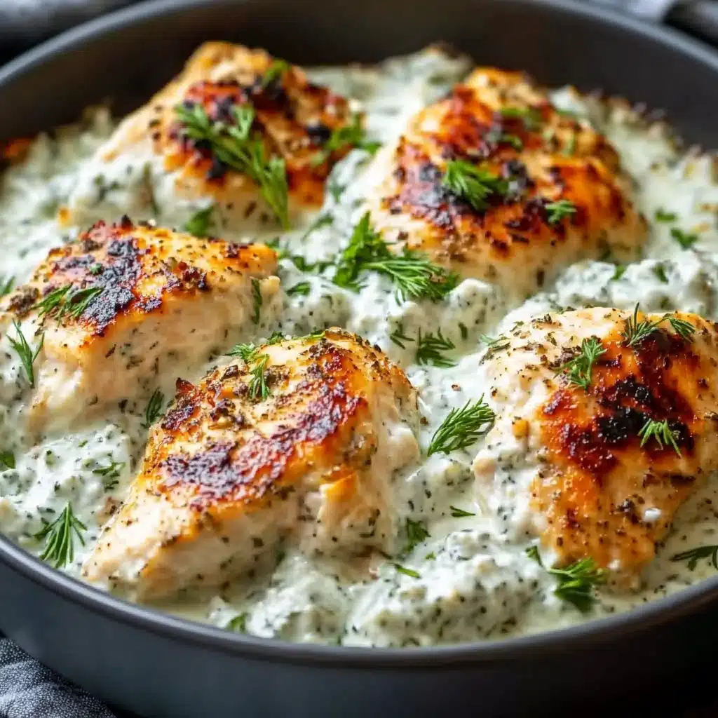 Dump-and-Bake Chicken Tzatziki Casserole