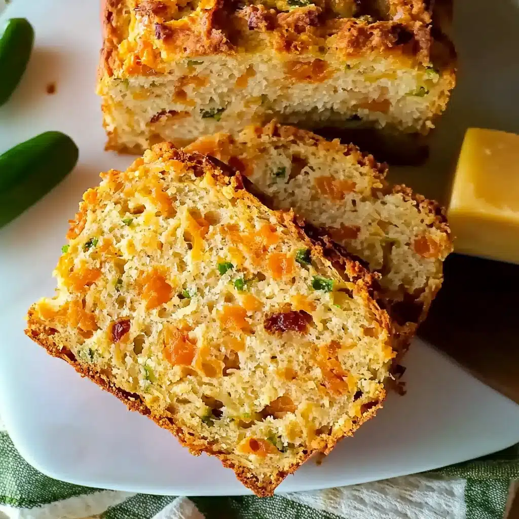 Garlic Herb Jalapeño Cheddar Beer Bread