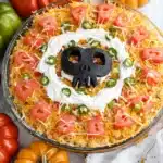 spooky 7-layer Halloween taco dip