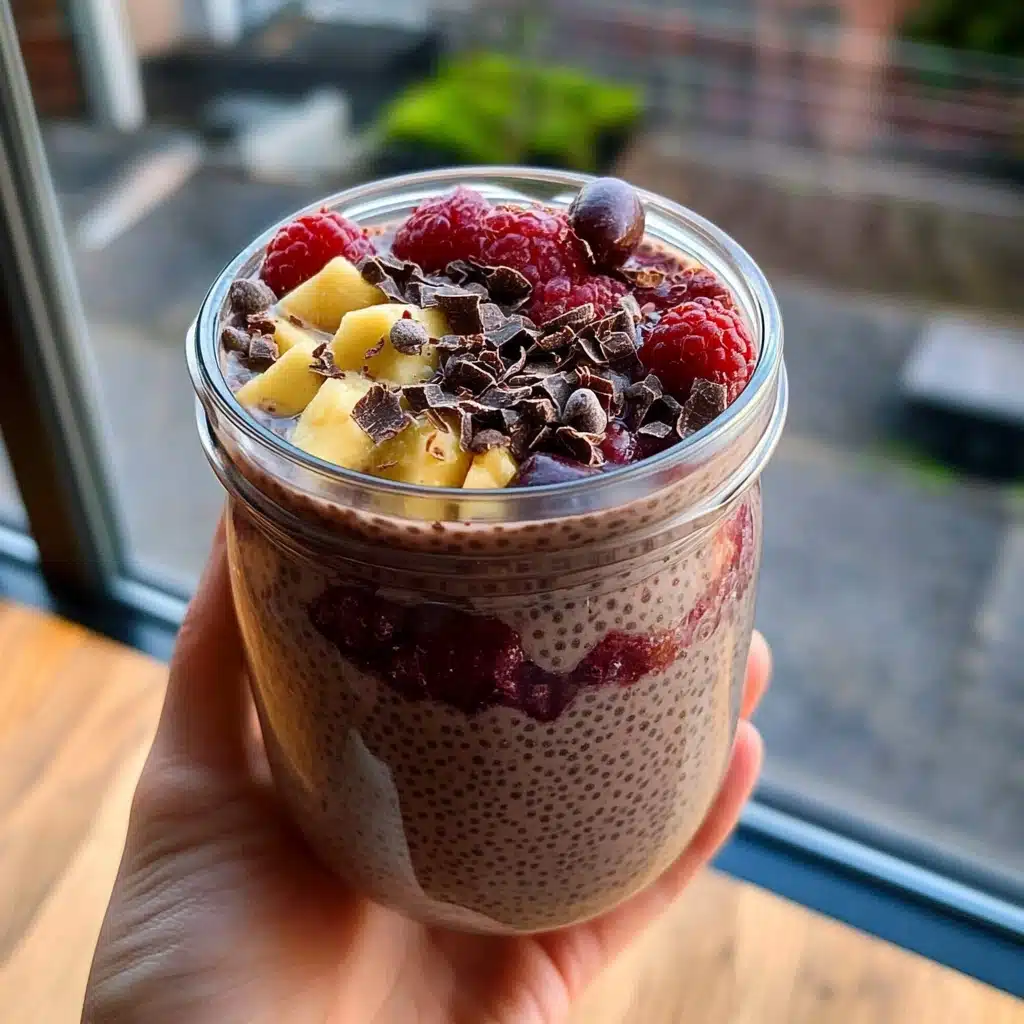 High Protein Chocolate Chia Seed Pudding