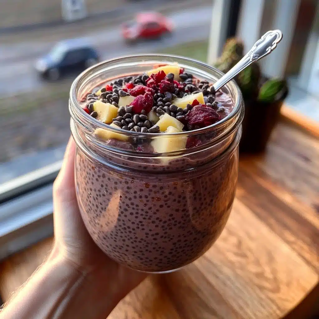 High Protein Chocolate Chia Seed Pudding