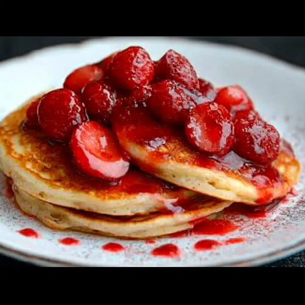 Strawberry Protein Pancakes