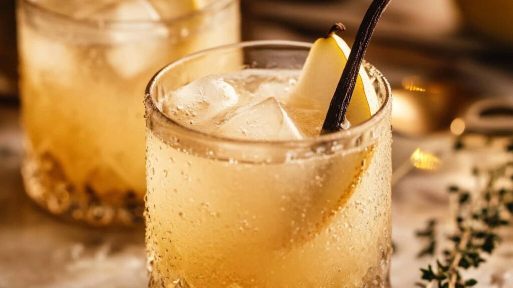 Sparkling Vanilla Pear Mocktail