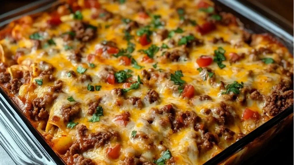 Beef Enchilada Casserole is a delicious and comforting recipe
